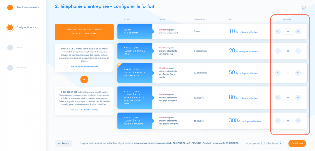 Configurer service