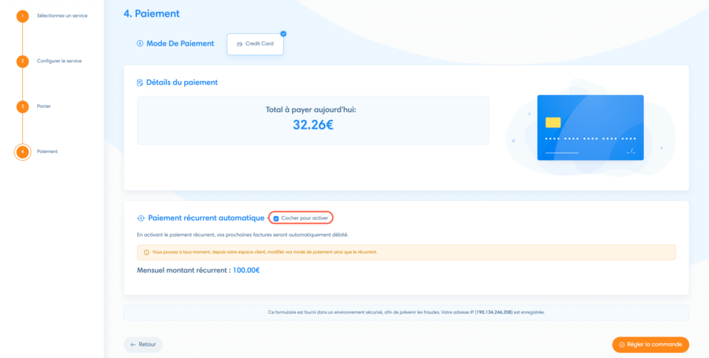 paiement récurrent
