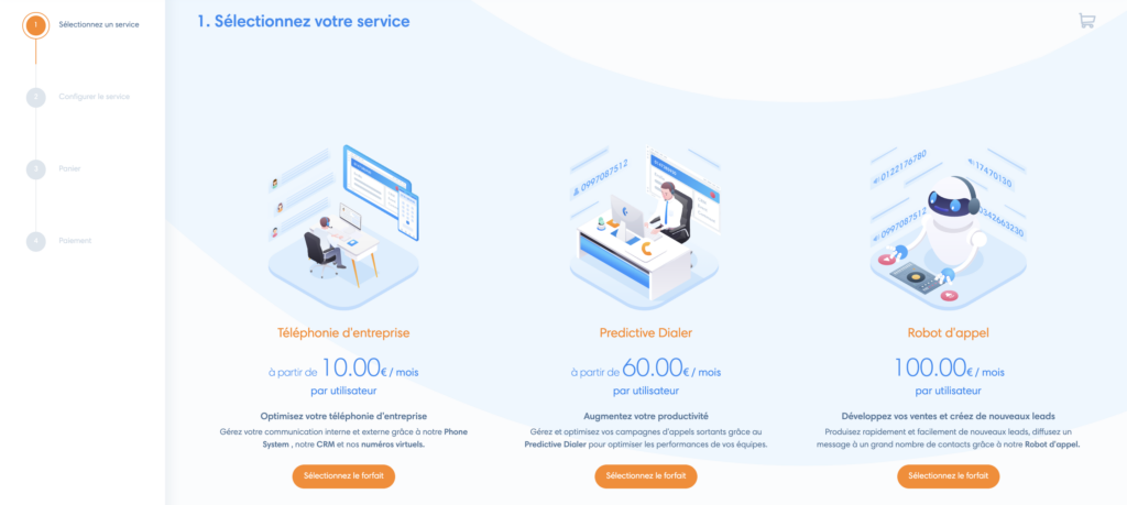 Souscrire en sélectionnant une solution Kavkom