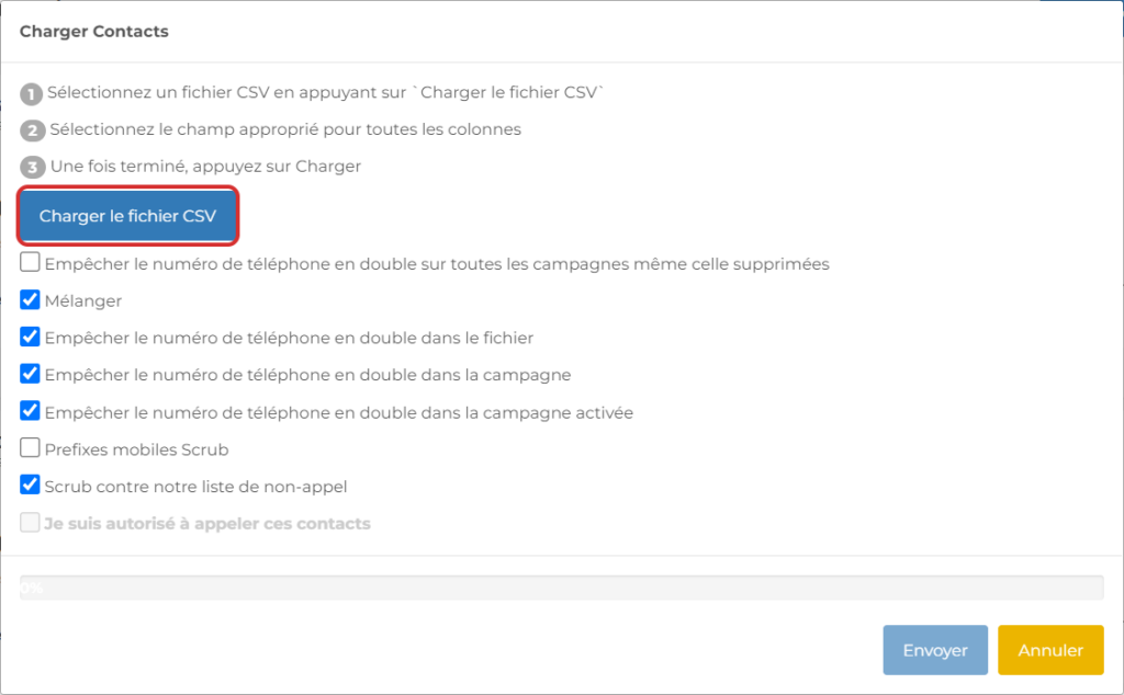 Selectionner le fichier