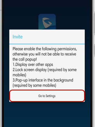 Accorder les autorisations de l'application Grandstream Wave Lite