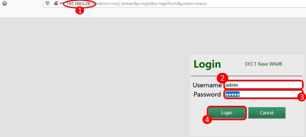 Accéder à l'interface de configuration